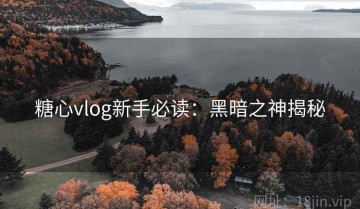糖心vlog新手必读：黑暗之神揭秘