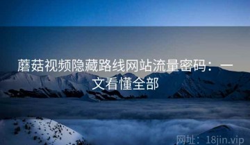 蘑菇视频隐藏路线网站流量密码：一文看懂全部