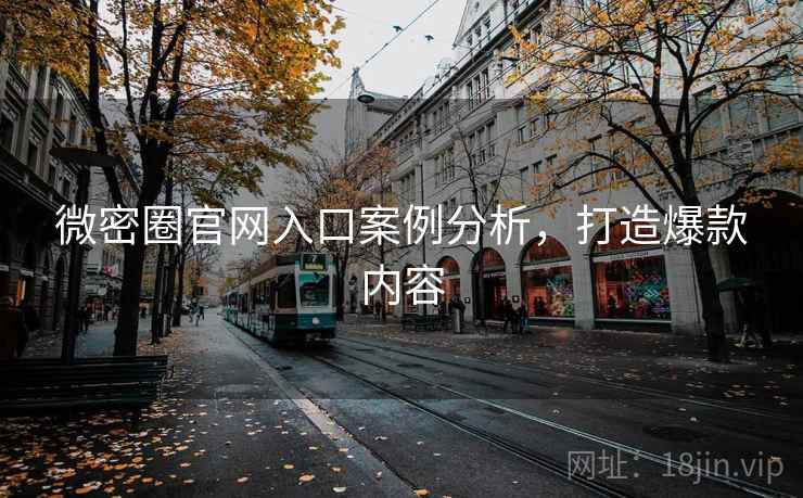 微密圈官网入口案例分析，打造爆款内容