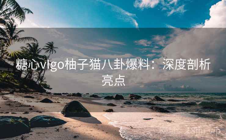 糖心vIgo柚子猫八卦爆料：深度剖析亮点