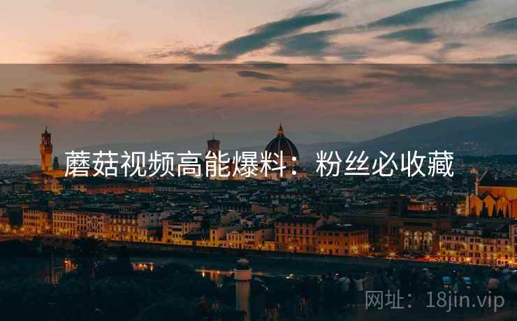 蘑菇视频高能爆料：粉丝必收藏
